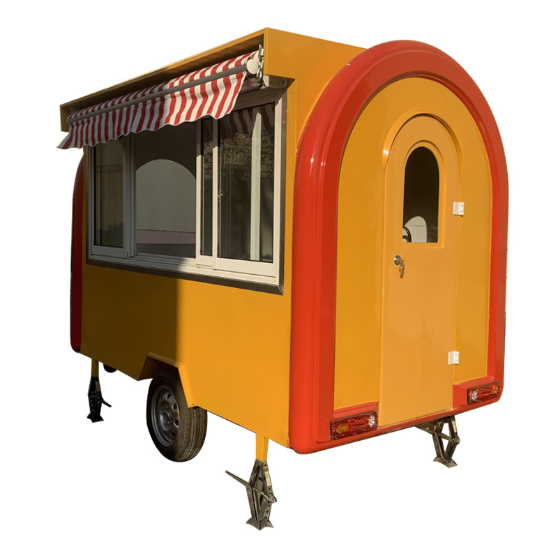 American style stainless steel street mobile coffee buggy food vendor truck for sale