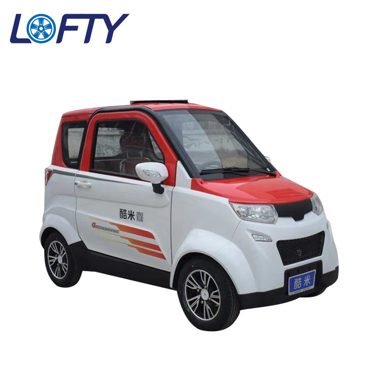 New 12V 120Ah Battery 45km/h Two Seater Chinese mini 4 wheel enclosed two person electric scooter city car