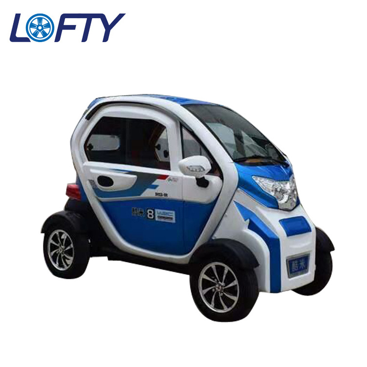 New 12V 120Ah Battery 45km/h Two Seater Chinese mini 4 wheel enclosed two person electric scooter city car