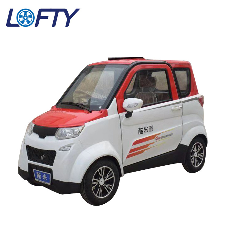 New 12V 120Ah Battery 45km/h Two Seater Chinese mini 4 wheel enclosed two person electric scooter city car