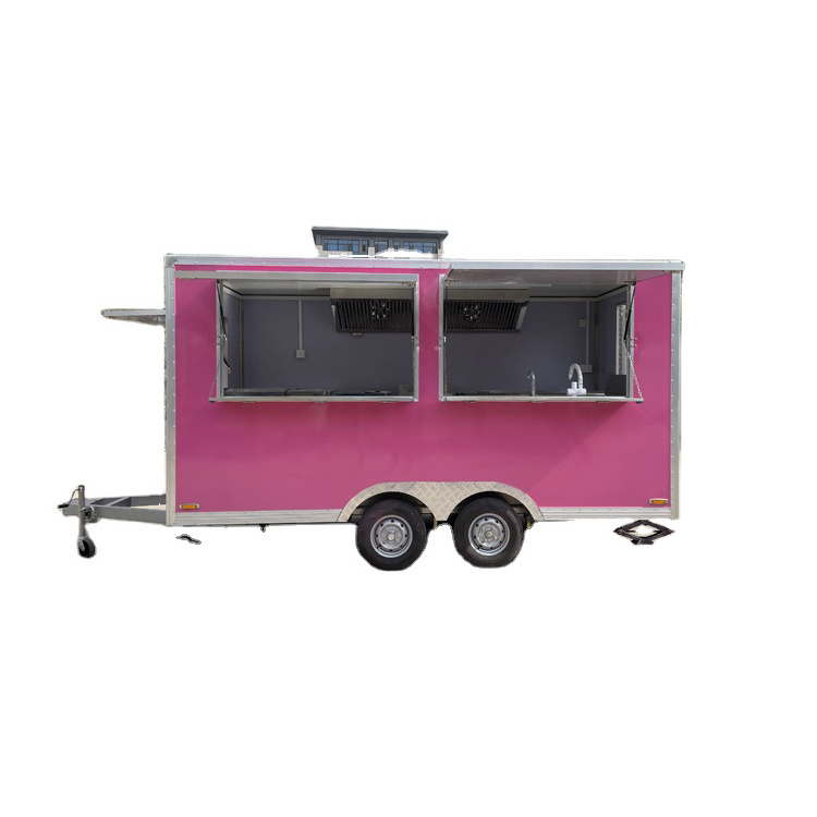 waterproof food trucks juice cart towable food trailer for sale