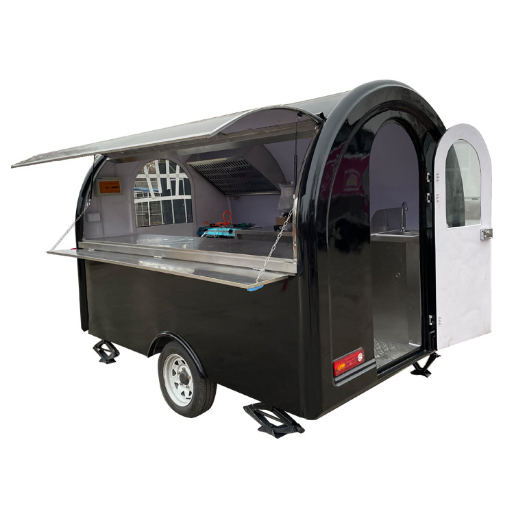 shipping free catering trailer Mobile truck customized design mobile moving food coffee van cart