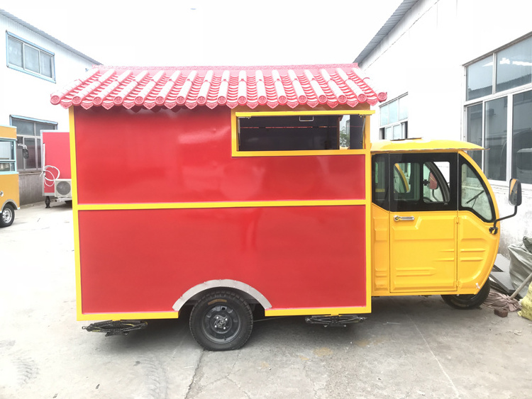 putting spanish churros making machine of mobile food cart for sale