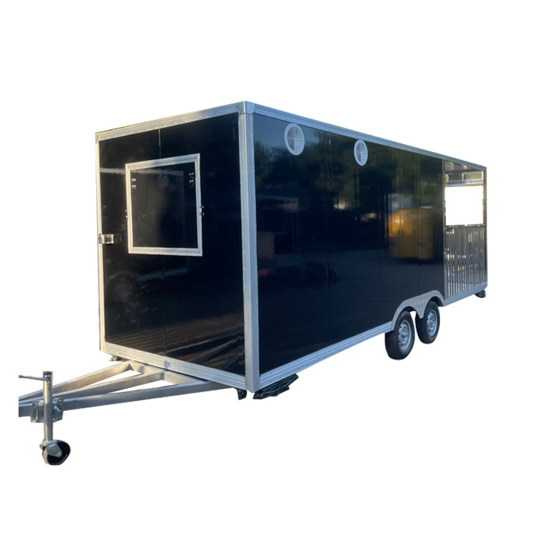 enclosed mobile kitchen concession food vending bbq porch trailer