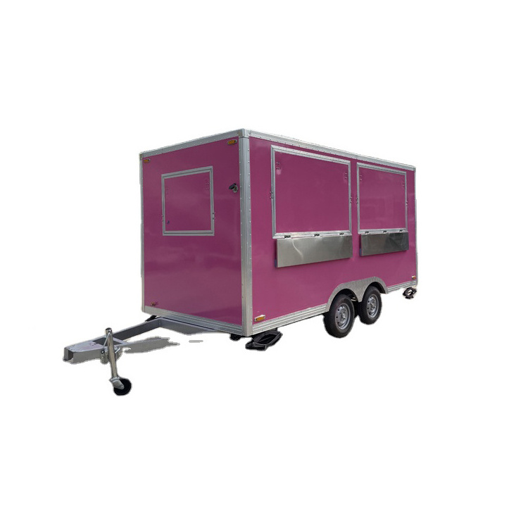 High quality mobile tornado potatofood truck outdoor stainless steel food cart