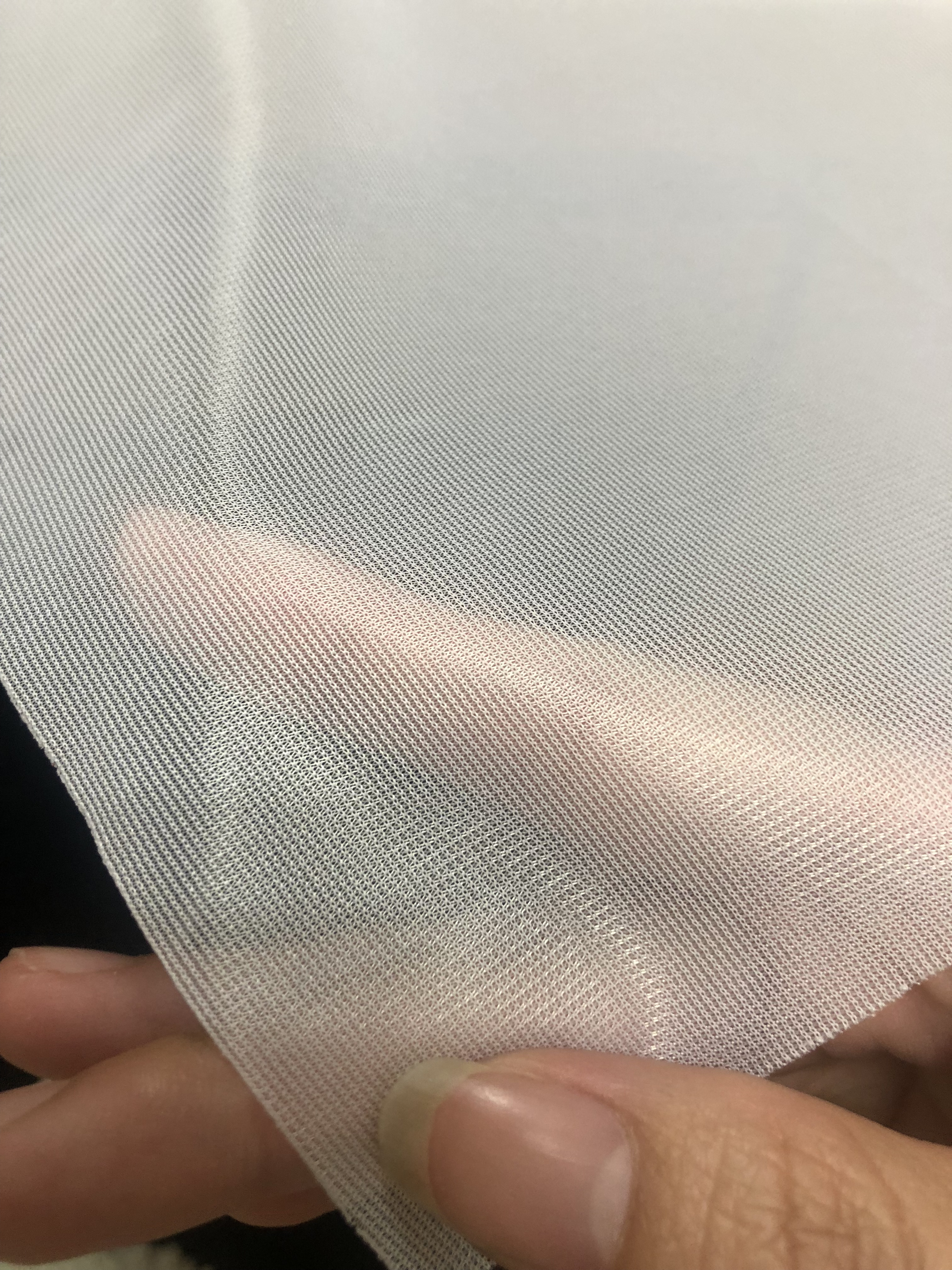 Semi-transparent 70gsm knitted polyester voile fabric for direct & transfer sublimation printing