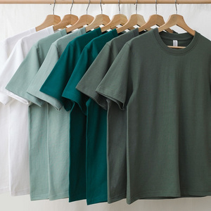 Wholesale Mens boxy fit vintage 100% cotton printing army green custom tee personalized bulk oversize graphic t shirts