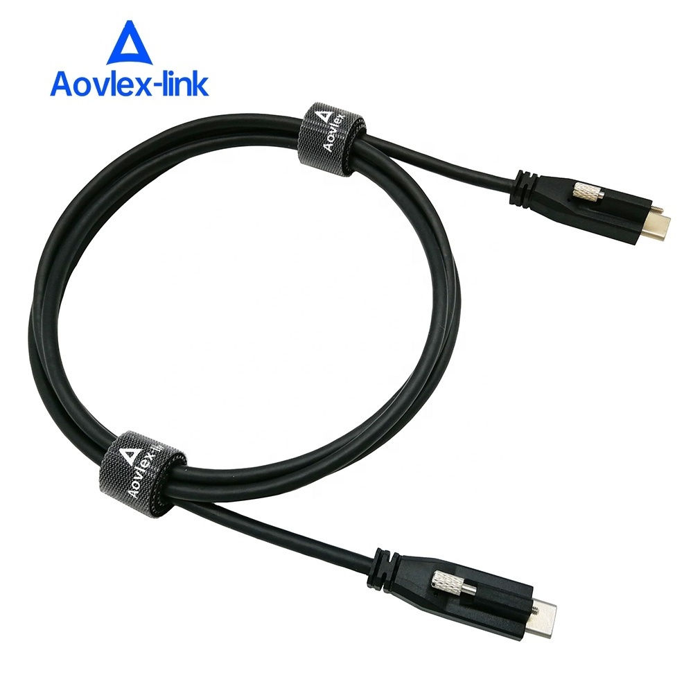 USB C Cable Type-C to Type-C with Single Screw Locking Fast Charging Data Cable