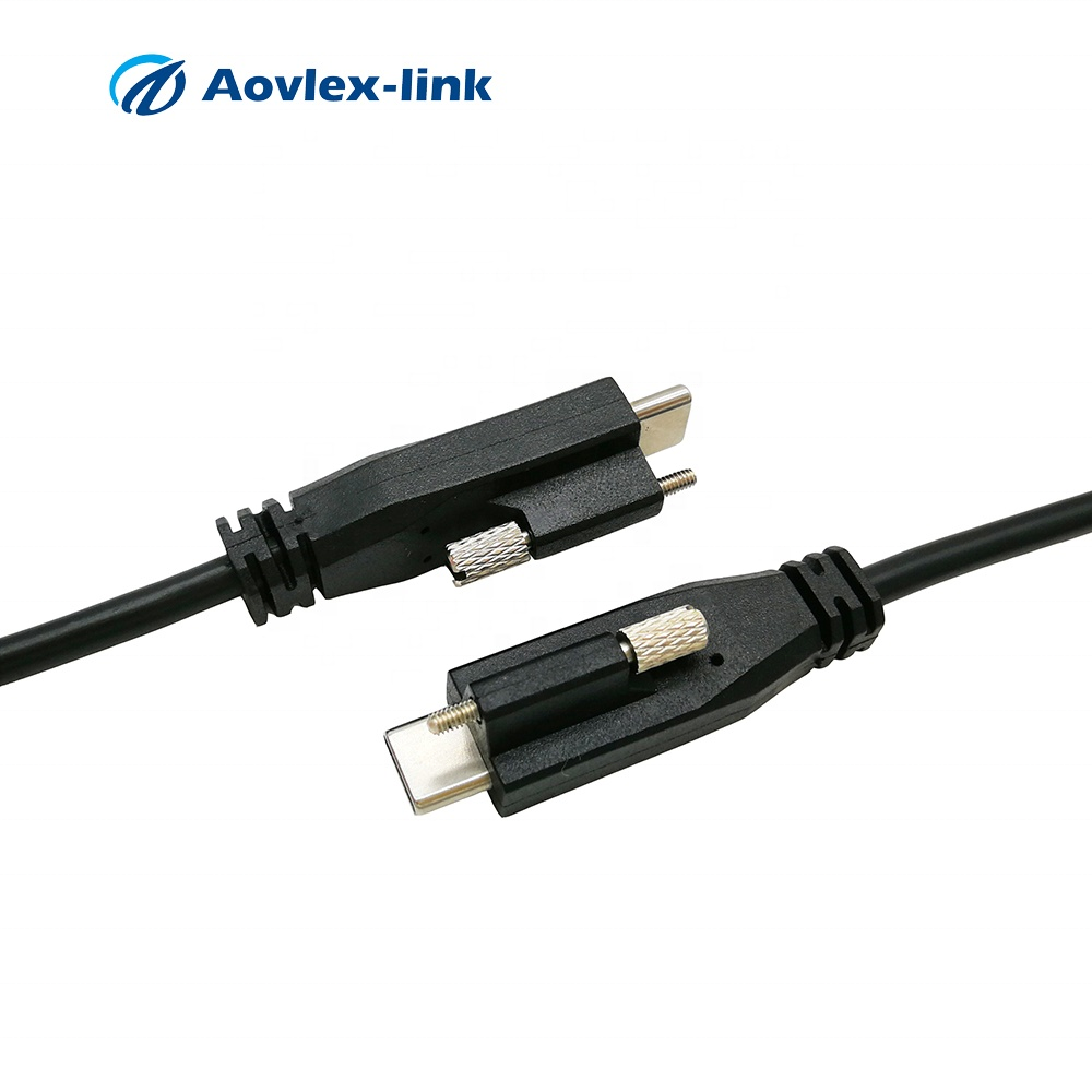 USB C Cable Type-C to Type-C with Single Screw Locking Fast Charging Data Cable