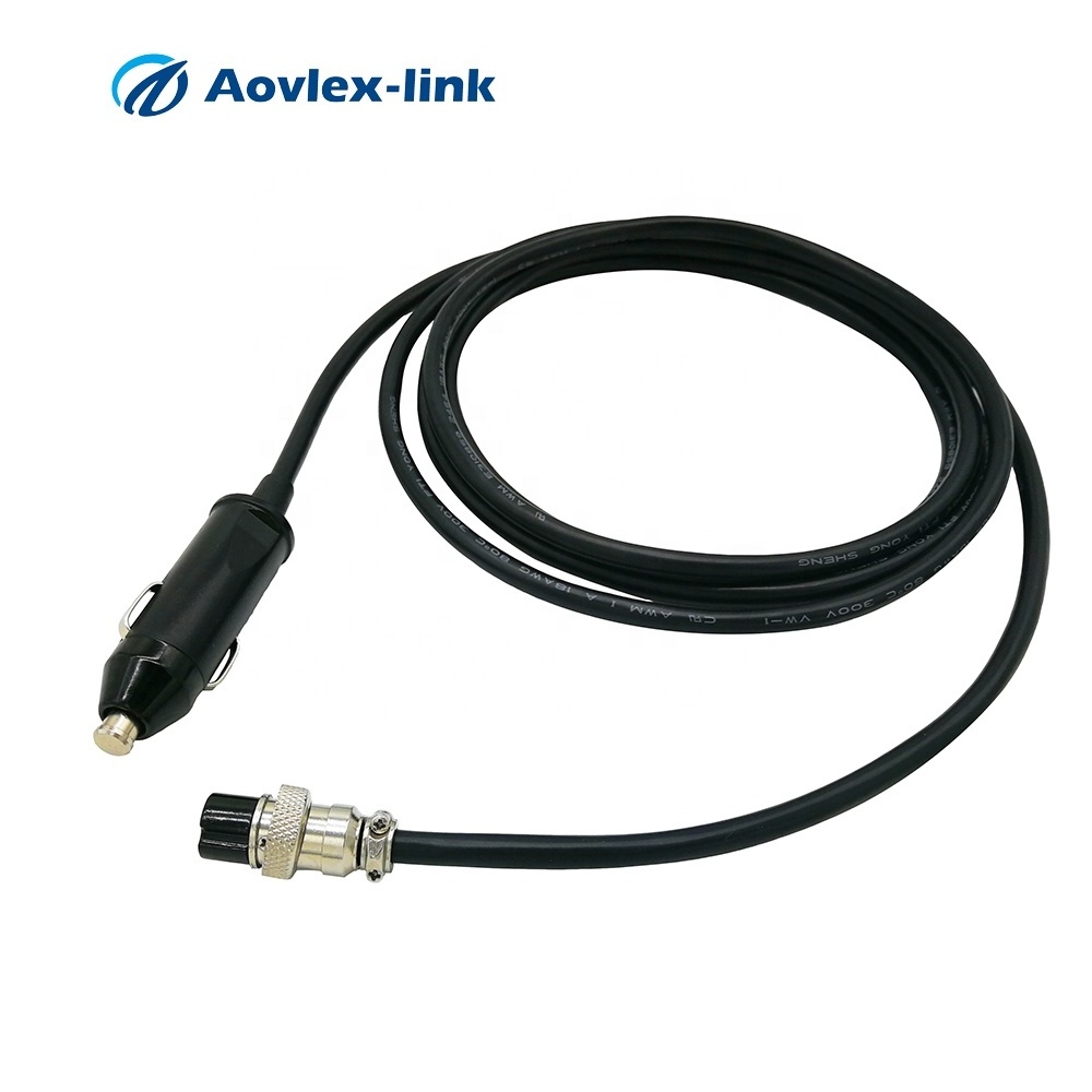 Car Cigarette Lighter plug to aviation connector GX16 plug car wire harness car cigarette lighter DC adapter cable