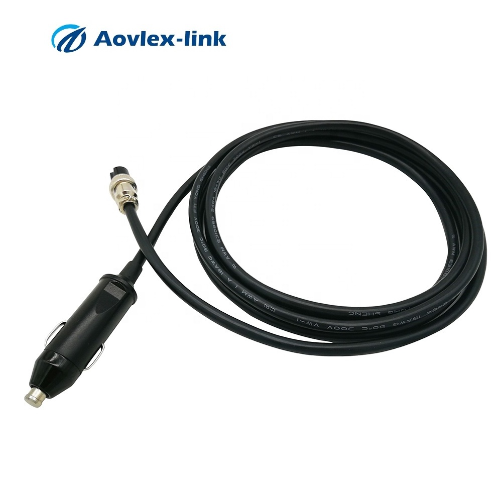 Car Cigarette Lighter plug to aviation connector GX16 plug car wire harness car cigarette lighter DC adapter cable