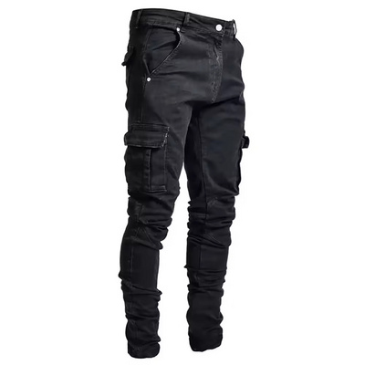 Wholesale Custom Private Label Ripped  Mens Jeans Denim Stretch Distressed Skinny Jeans Men