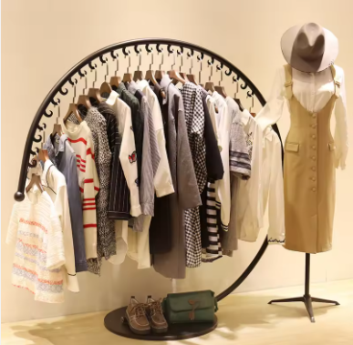 Iron storing displaying clothes hat rack floor mounted clothes rack creative indoor minimalist fashion store display rack