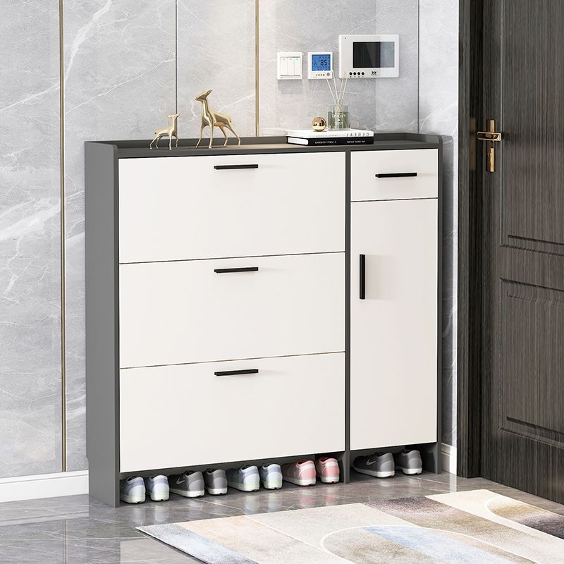 Compact Flip-Top Shoe Cabinet for Entryway: Multi-functional Space Saver for Large Shoe Collection