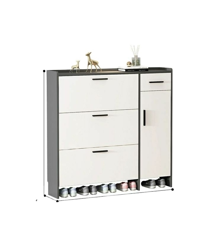 Slim Entryway Shoe Cabinet with Flip-Top: Space-Efficient Hall Storage for Shoe Organization