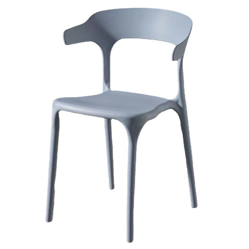 Plastic Horn dining chair backrest home desk plastic stool lazy casual simple thickened furniture