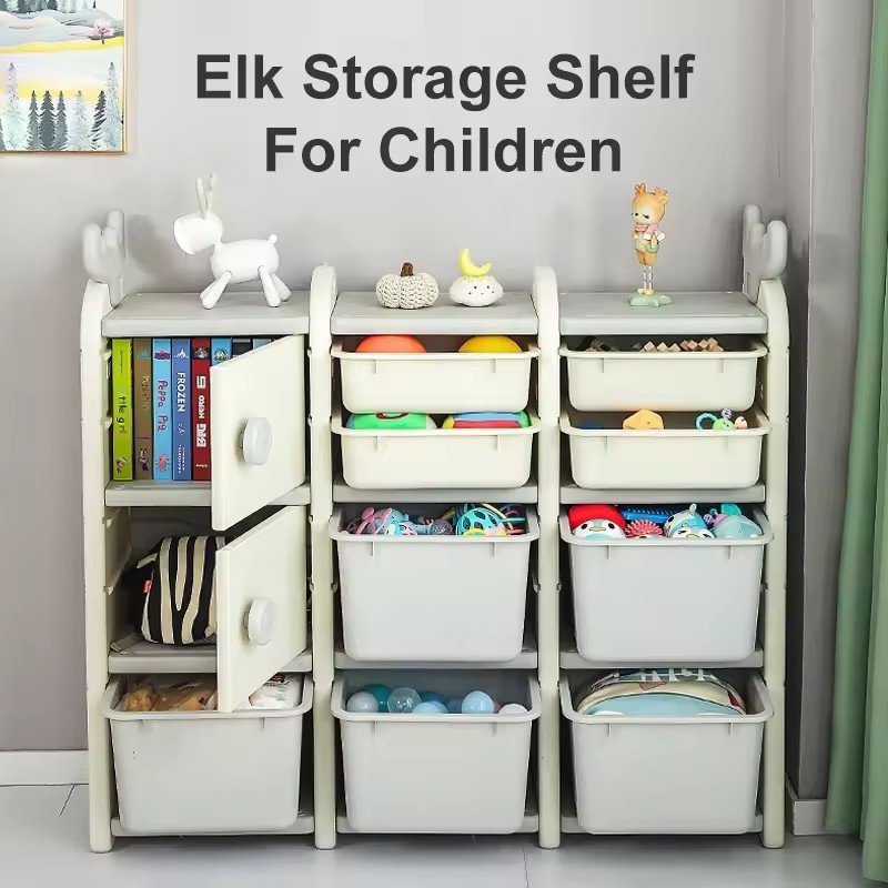 Children Furniture Toy Cabinet Large capacity storage box bright and colorful design