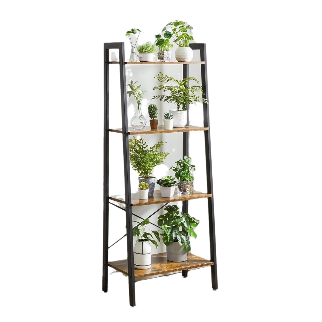 Modern minimalist style 4-layer bookshelf high quality metal portable shelves simple plate multi-layer storage rack