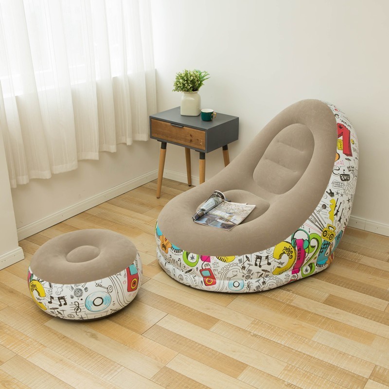 Customize orange sexy pvc inflatable bed tantra corner sofa mattress chair beach baby sofa seat leisure inflatable sofa