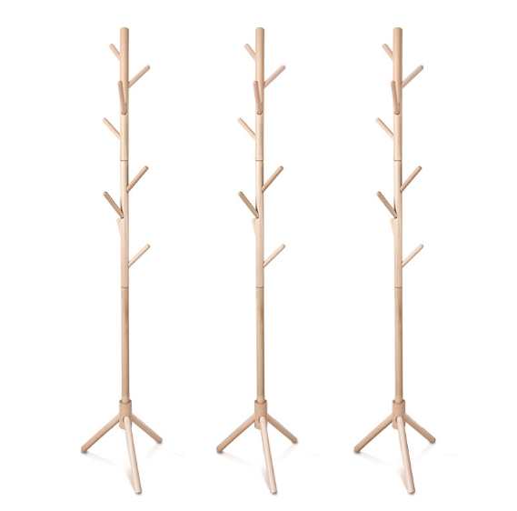 Modern Stand Hanger Wooden Coat Rack simple solid wood Clothes and hats rack high-end and special grade beech wood hanging rack