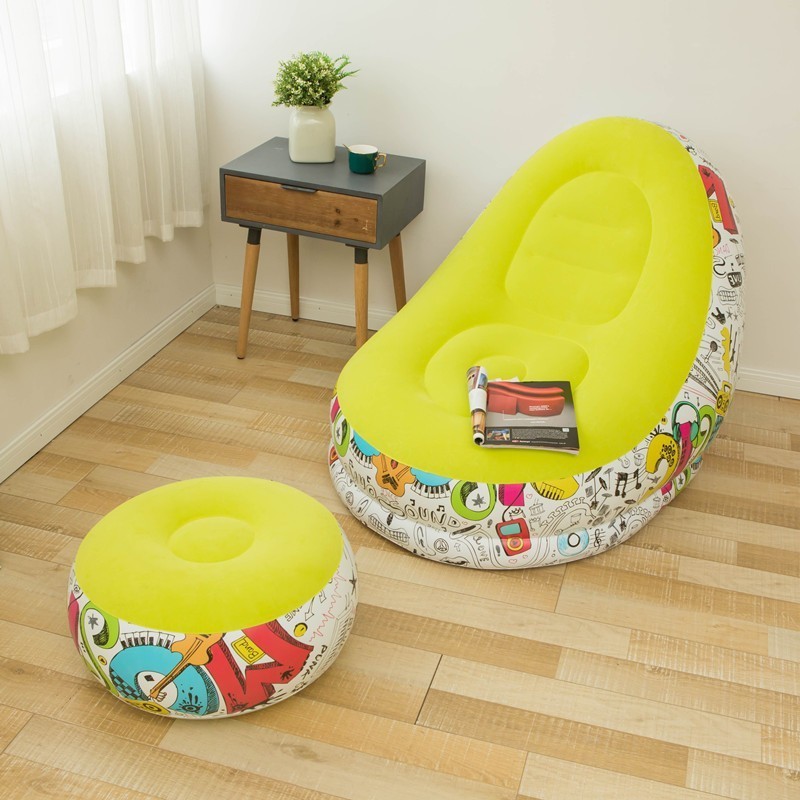 Customize orange sexy pvc inflatable bed tantra corner sofa mattress chair beach baby sofa seat leisure inflatable sofa