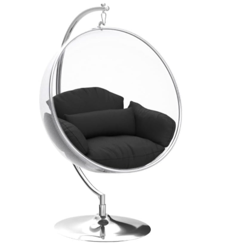 Transparent hanging chair swing landing a pvc acrylic bubble chair for living room furniture