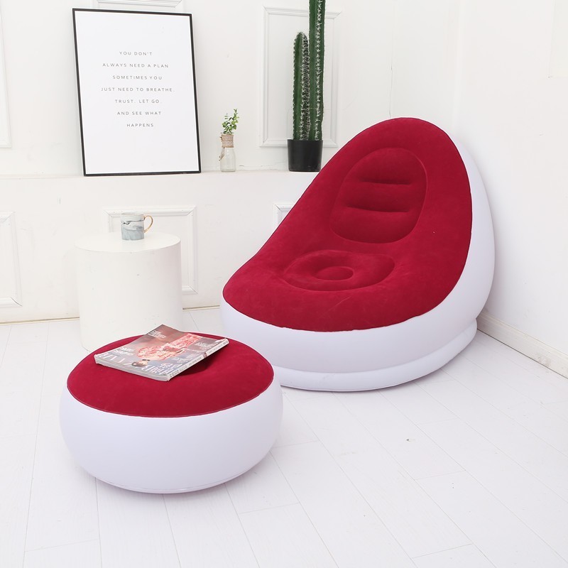 Customize orange sexy pvc inflatable bed tantra corner sofa mattress chair beach baby sofa seat leisure inflatable sofa