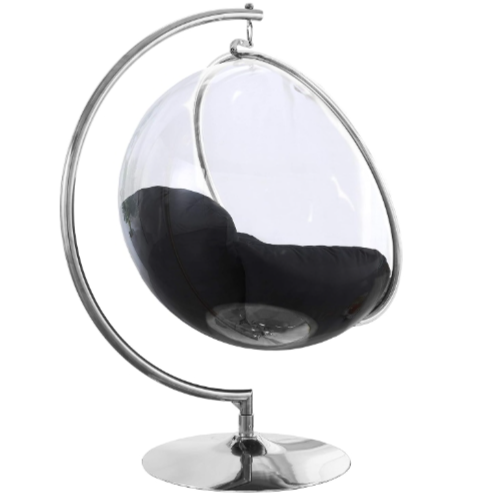 Transparent hanging chair swing landing a pvc acrylic bubble chair for living room furniture