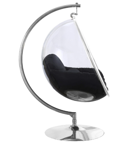 Transparent hanging chair swing landing a pvc acrylic bubble chair for living room furniture