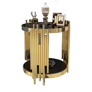 Embrace Contemporary Aesthetic with This Elegant and Well-accessorized Side Table, Showcasing the Epitome of Modern