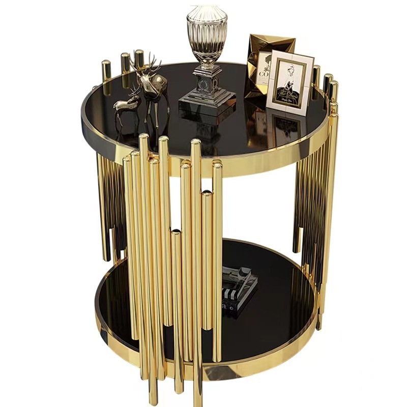 Embrace Contemporary Aesthetic with This Elegant and Well-accessorized Side Table, Showcasing the Epitome of Modern