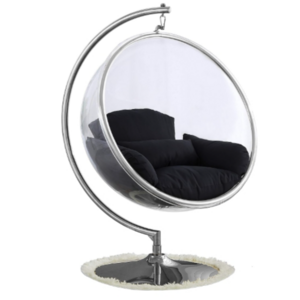 Transparent hanging chair swing landing a pvc acrylic bubble chair for living room furniture