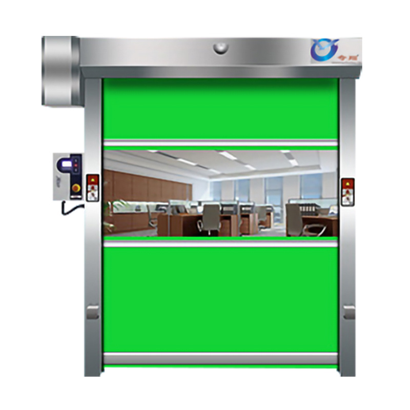 Guangzhou QX aluminum alloy frame automatic fast speed yellow door in freezer room