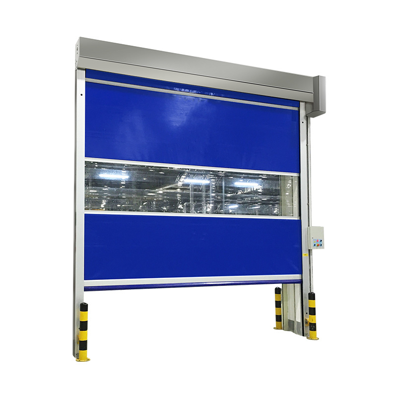 China industrial made of PVC material fast door overhead rapid roll up door logistic shipping outlet high speed door