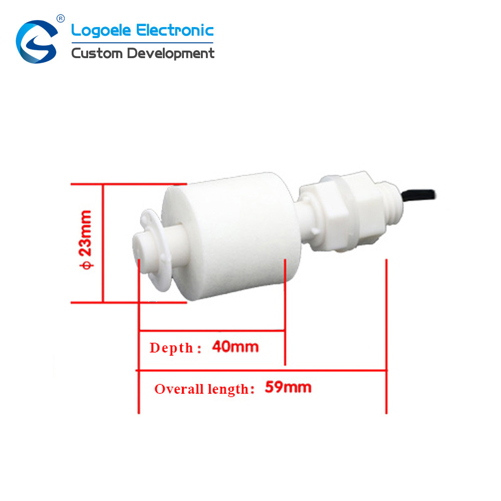 White liquid float switch Magnetic Sensing ball float water level sensor