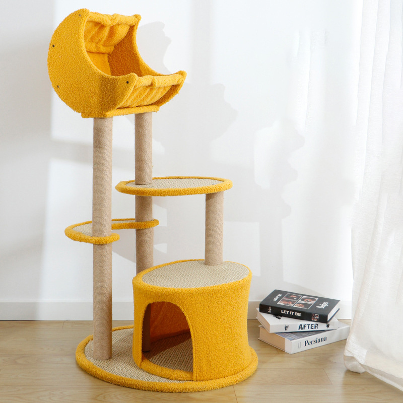 Pet Cat Tree Condo Furniture Kitten Activity Tower Pet Kitty Play House Scratching Posts Hammock