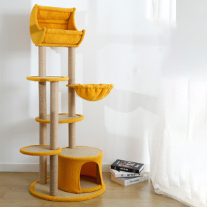 Pet Cat Tree Condo Furniture Kitten Activity Tower Pet Kitty Play House Scratching Posts Hammock