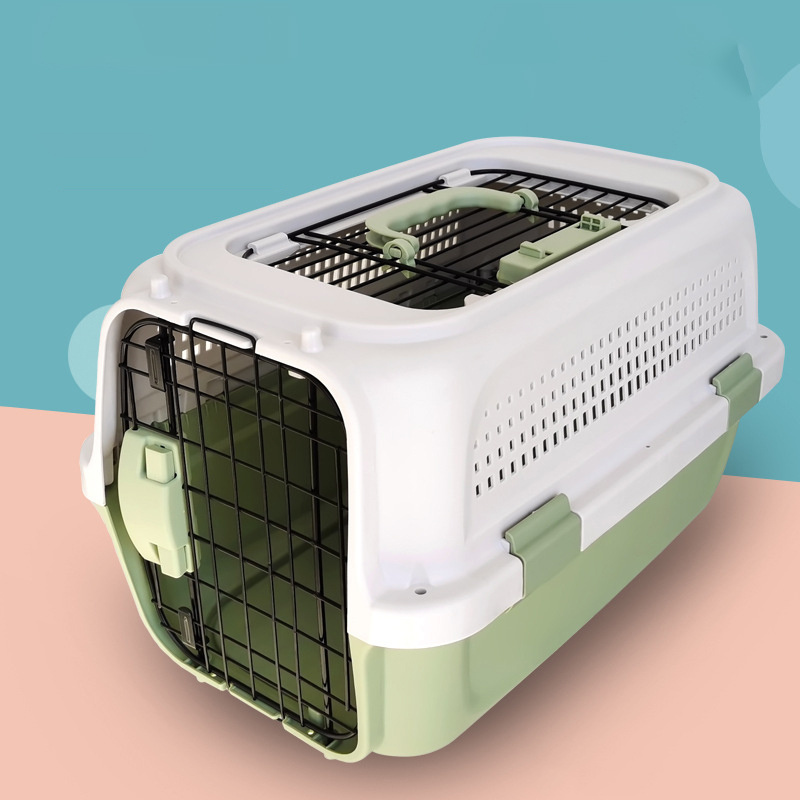 High-quality Portable Durable Travel Approved Airline Pet Dog Cages Pet Cat Dog Hard-Sided Carrier Two-Door Available