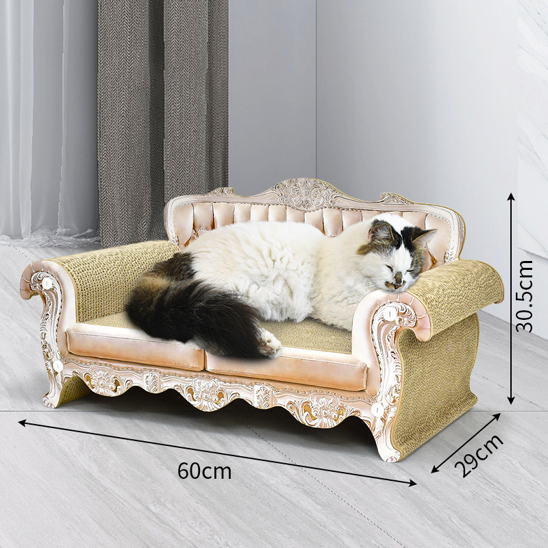 Sofa Shape Cat Luxury Furniture Cat Scratching Sleeping Bed Corrugated Paper Cat Scratch Sofa