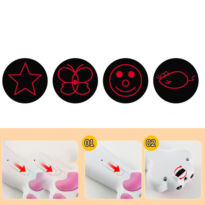 New Multi-Function Cat Paw Stick Usb Charging Infrared Pointer Laser Cat Toy With Flashlight Uv Light