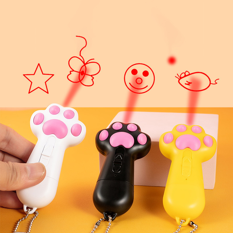 New Multi-Function Cat Paw Stick Usb Charging Infrared Pointer Laser Cat Toy With Flashlight Uv Light