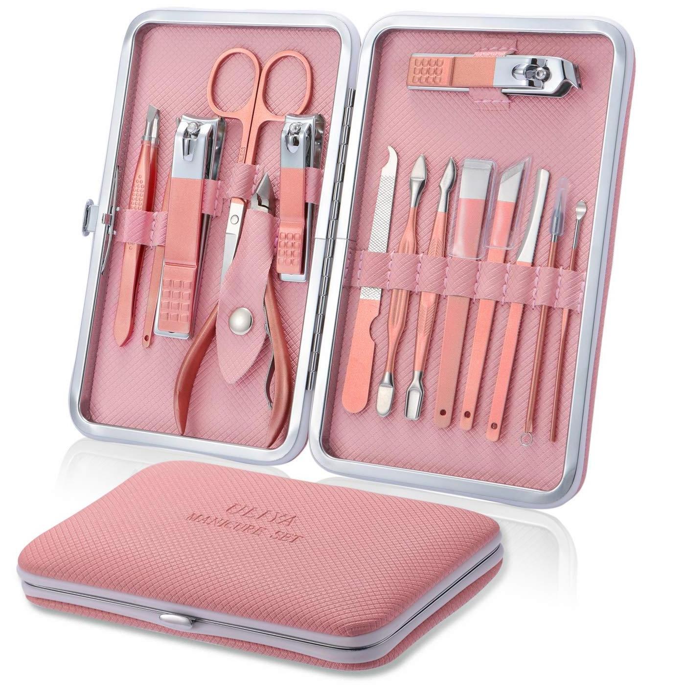 Hot Selling Customized 18 Piece Beauty Set Professional Nail Clipper Manicure Kit For Beauty