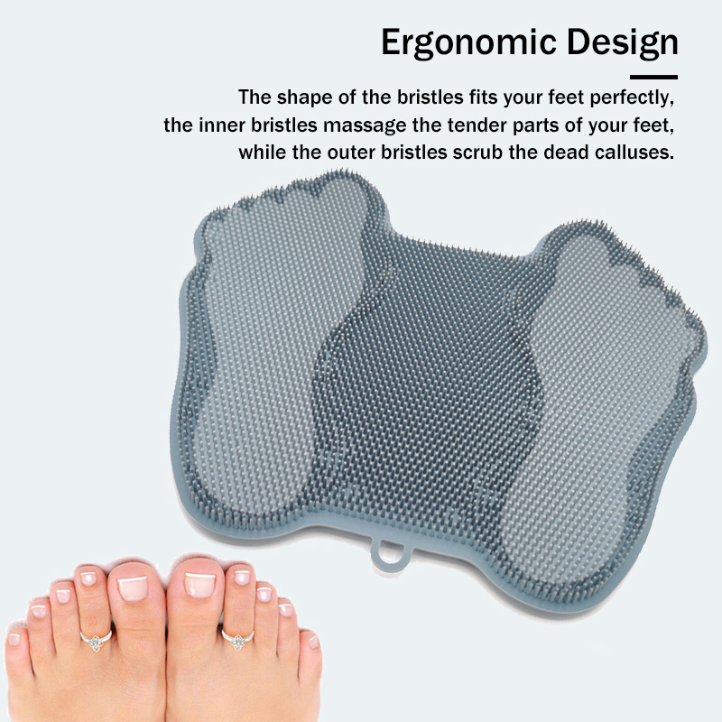 Shower Foot Scrubber Cleaner Massager Foot Massager for Shower with Non-Slip Suction Cups