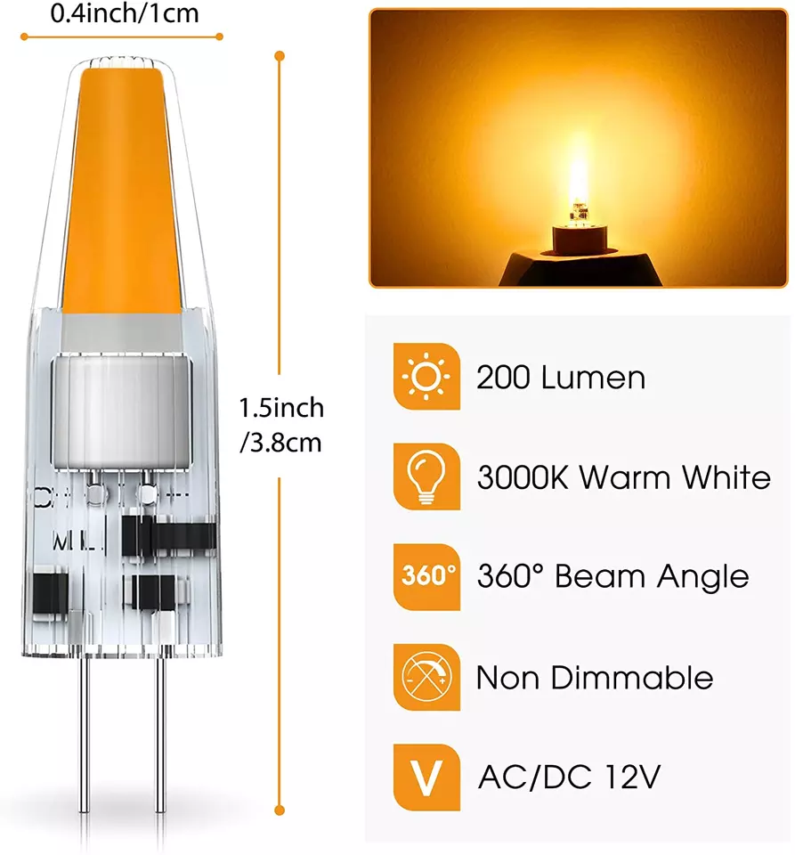 LOAHS EU US standard 12V 5W 3000K 6000K G4 G9 warm cool white light temperature small mini corn LED light bulb