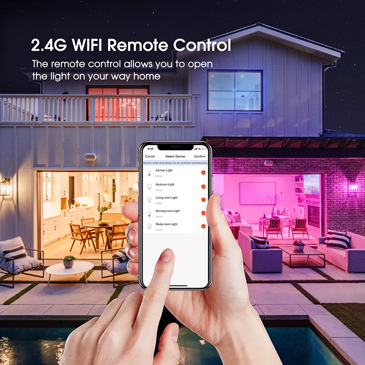 Factory Price E12 E14 WiFi Smart Bulbs RGB Candle WIFI Smart Bulb Lights with tuya app alexa/google remote control