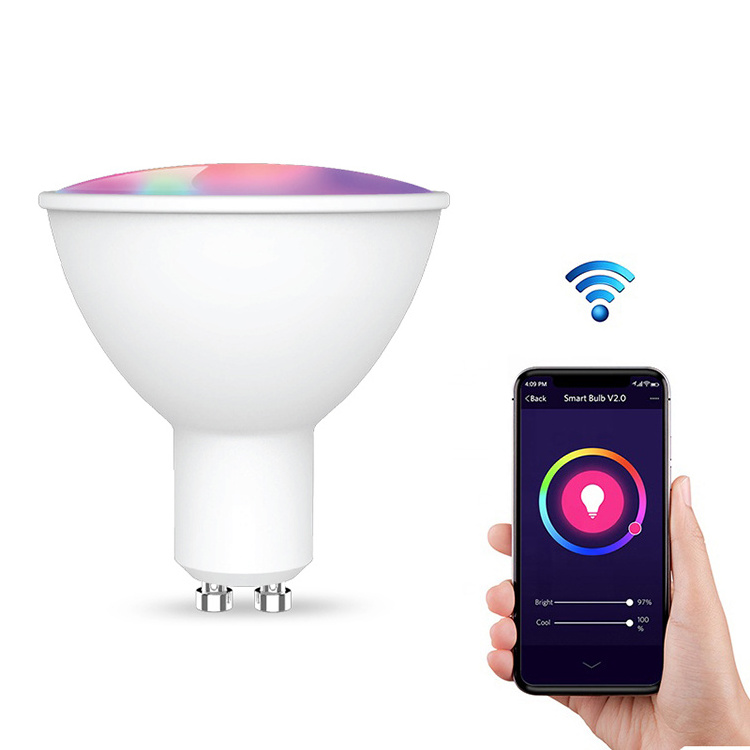 LOHAS 2024 GU10 Smart Bulb WiFi Tuya led spot light smart bulb 16color RGB Smart LED Lighting for indoor lighting