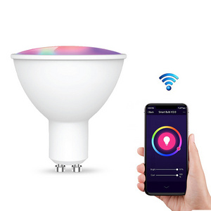 LOHAS 2024 GU10 Smart Bulb WiFi Tuya led spot light smart bulb 16color RGB Smart LED Lighting for indoor lighting