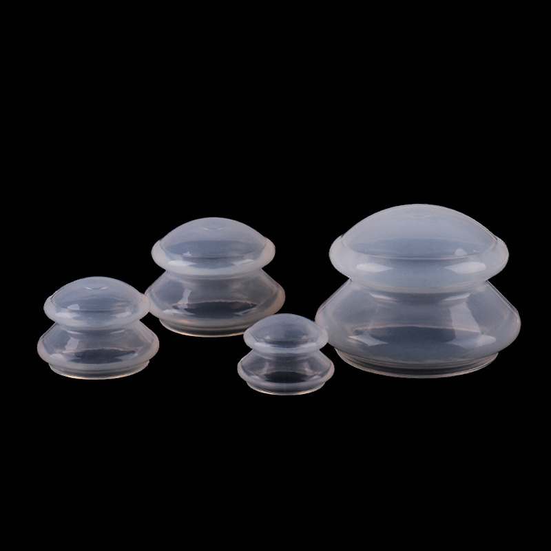 Hot Sell High Transparent 4pcs Chinese Anti-Cellulite Silicone Vacuum Suction Cupping Therapy Sets