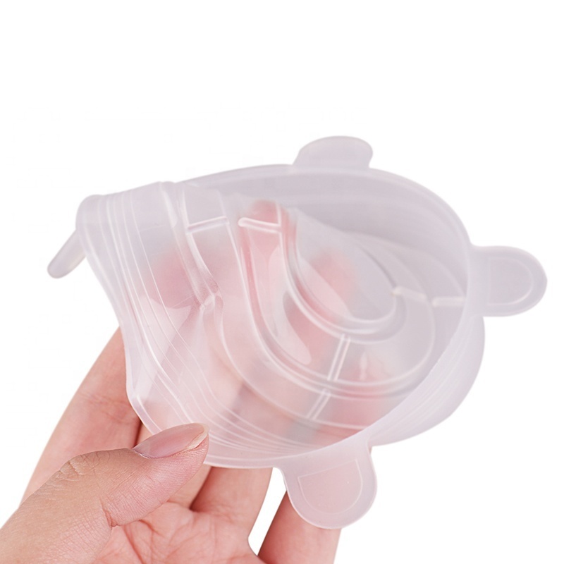 6 Pcs/Set Universal Stretch Silicone Suction Lid For Kitchen