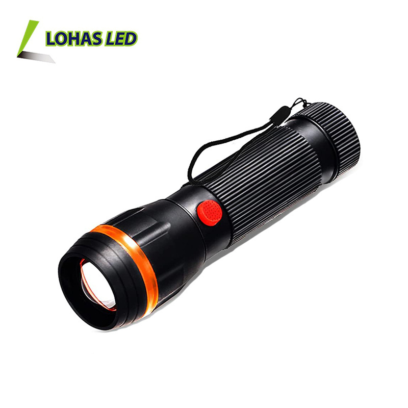 LOHAS LED Mini Torch Outdoor Hiking Waterproof  Zoomable Lighting Protable 3A Battery Powered LED Flashlight